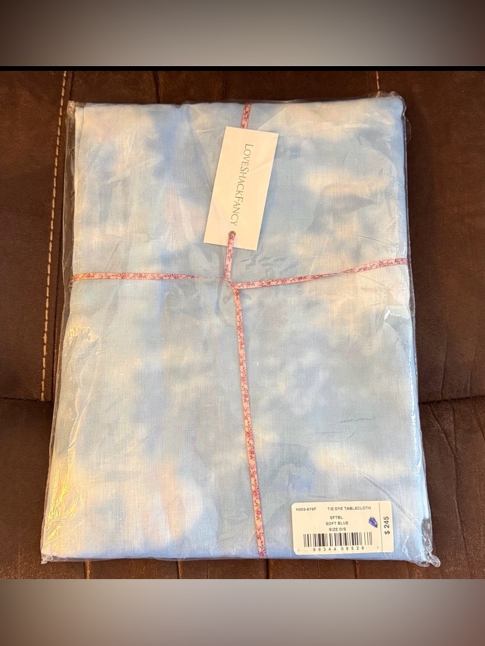 LoveShackFancy Tie Dye Rectangular Tablecloth 70” x 96” New
